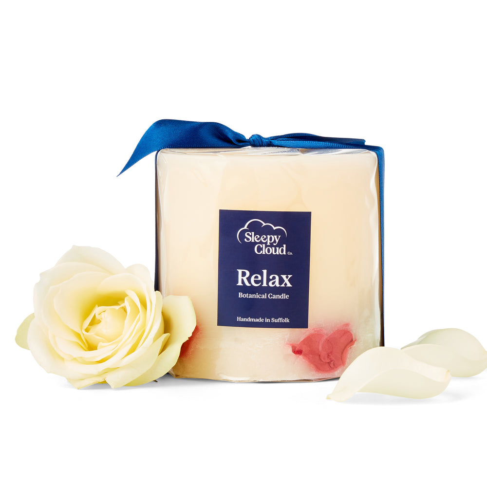 Relax Medium Rose Botanical Candle