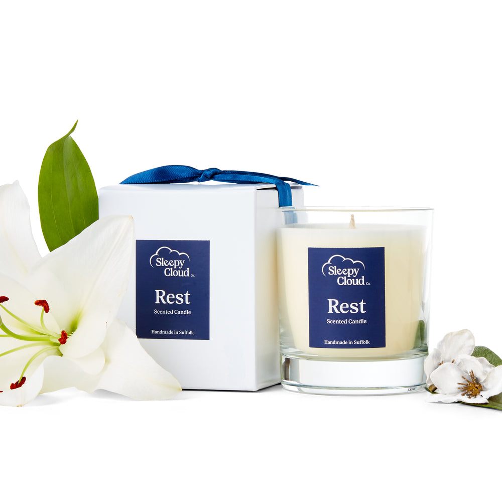 Rest Lily & Jasmine Scented Candle